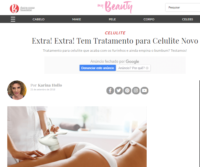 Read more about the article Extra! Extra! Tem Tratamento para Celulite Novo – My Beauty